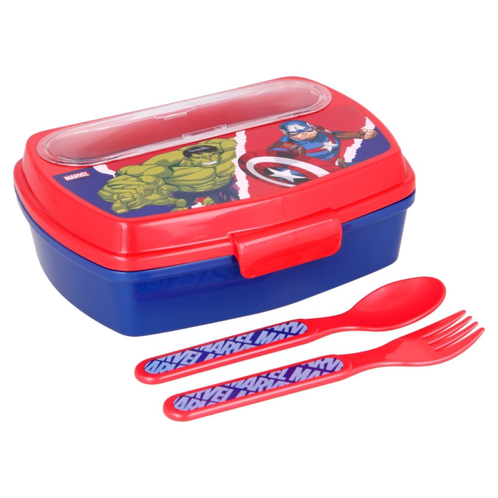 Avengers Lunch Box With Cutlery - Image 3