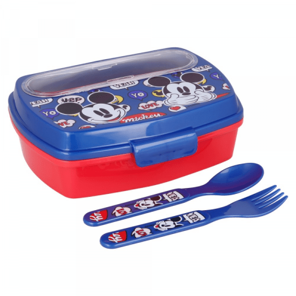 Mickey Lunch Box With Cutlery - Image 3