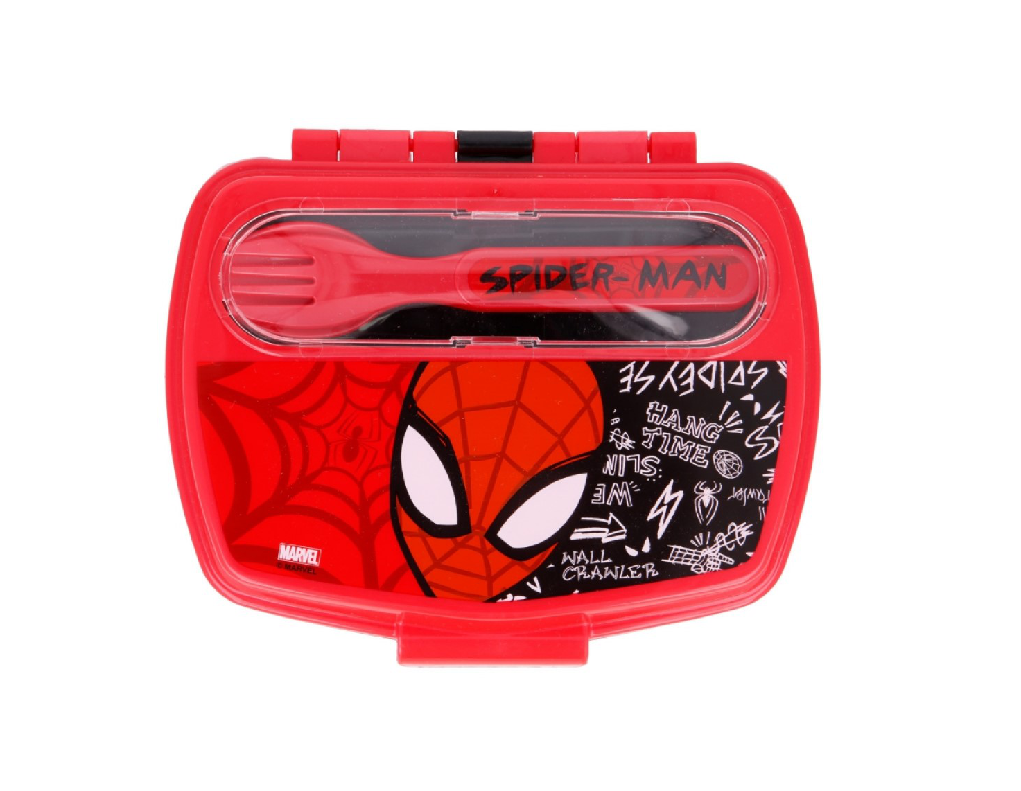 Spiderman Lunch Box With Cutlery