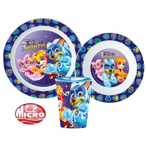 Paw Patrol Mighty 3Pcs Micro Dinner Set