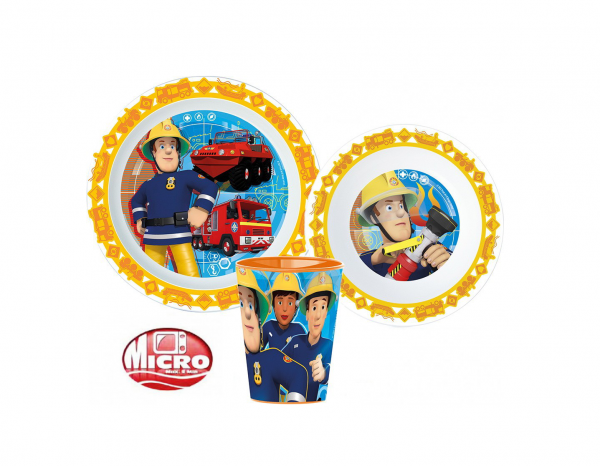 Fireman Sam 3Pcs Micro Dinner Set
