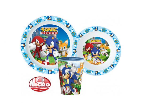 Sonic 3Pcs Micro Dinner Set