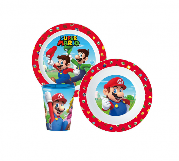 Super Mario 3Pcs Micro Dinner Set