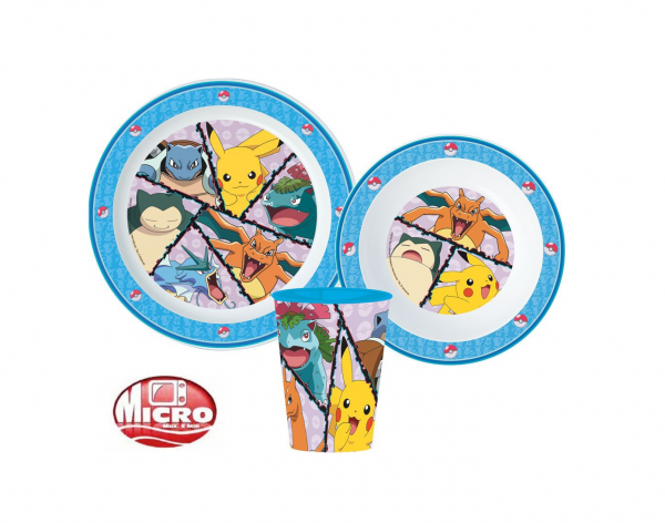 Pokemon 3Pcs Micro Dinner Set