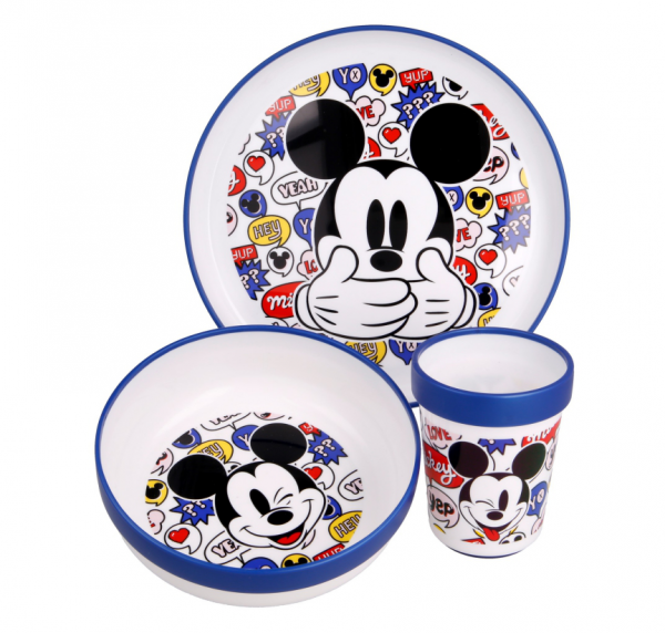 Mickey 3pcs Premium Micro Dinner Set