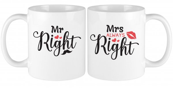 Mr & Mrs Mug Set
