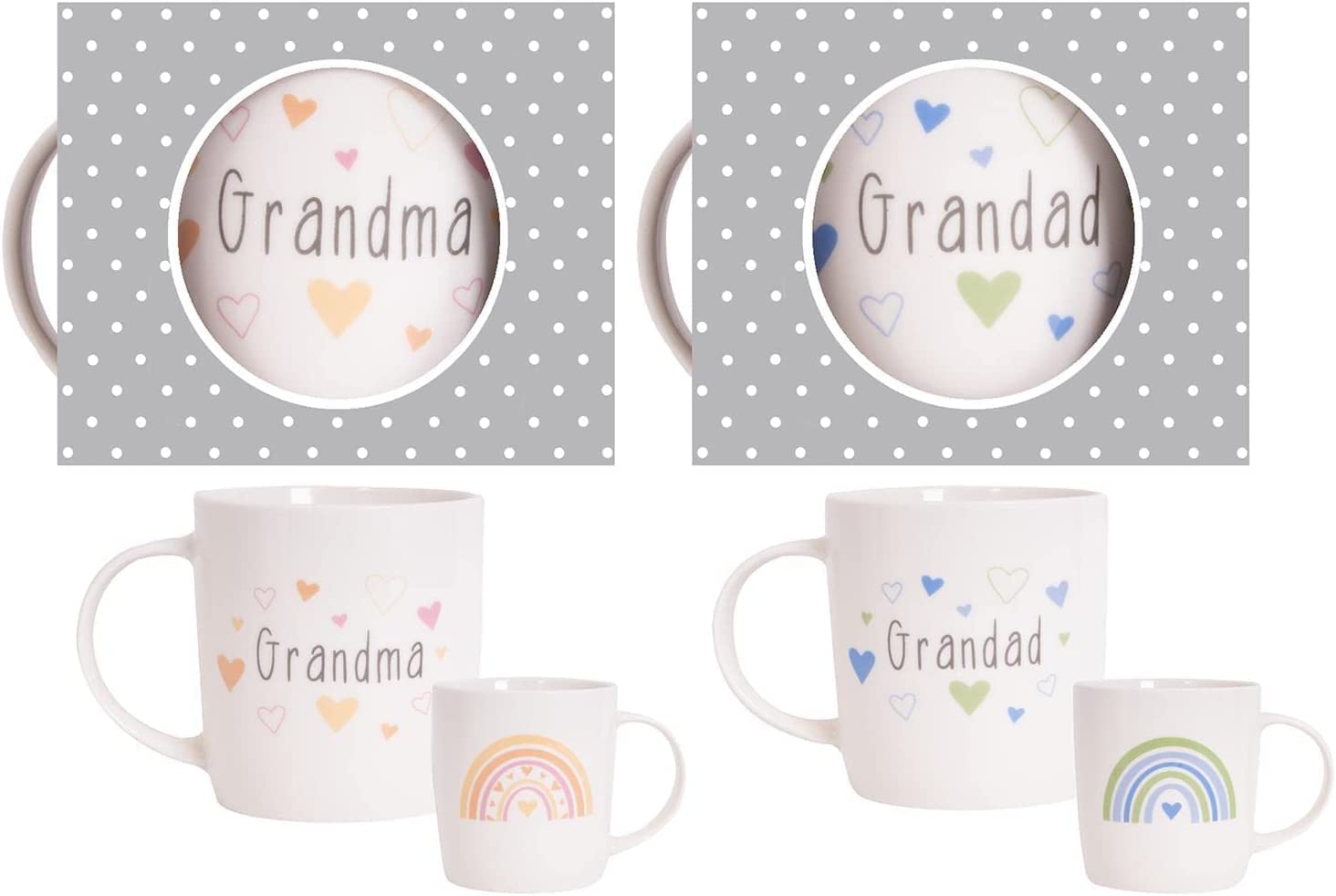 Grandad & Grandma Mug Set