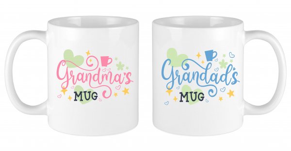 Grandma & Grandad Mug Set
