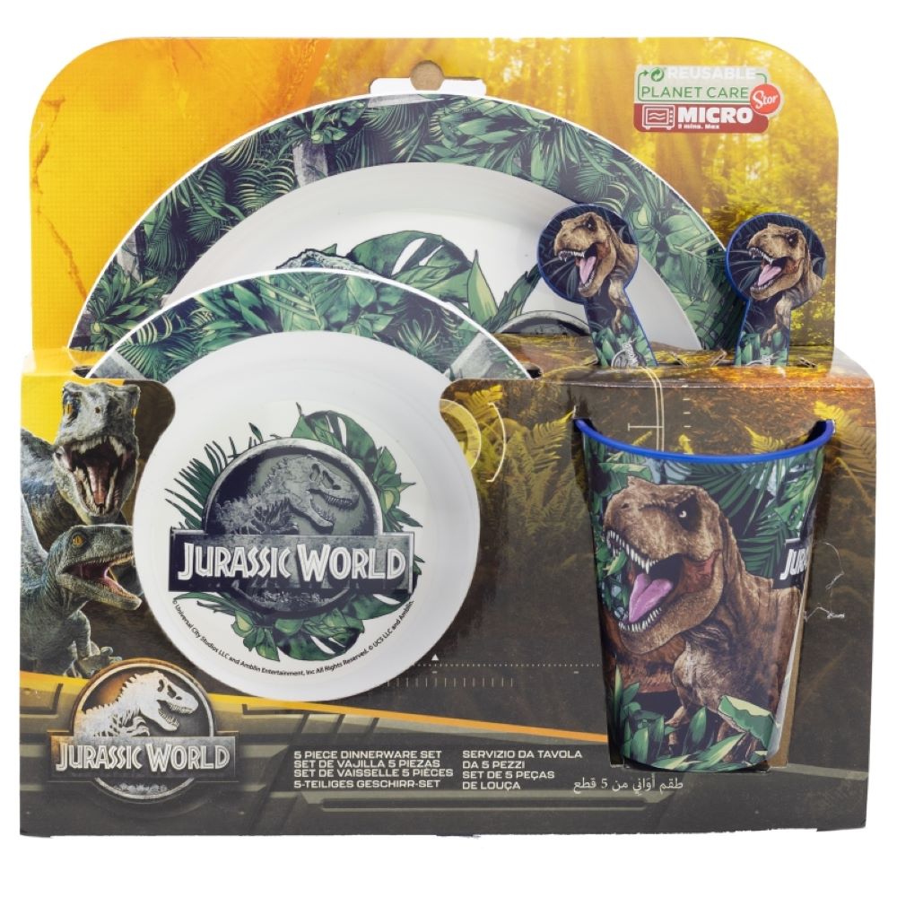 Jurassic 5Pcs Micro Dinner Set - Image 2