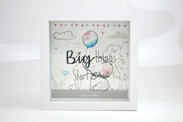 Baby First Money Box , Wooden Box with Glass Front