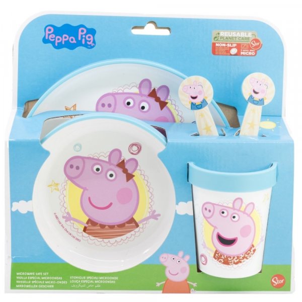 Peppa Pig 5pcs Premium Micro Dinner Set - Image 2