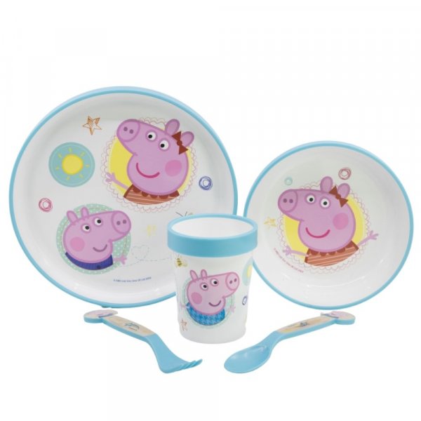 Peppa Pig 5pcs Premium Micro Dinner Set