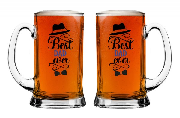 Best Dad Ever Tankard Pint Beer Glass