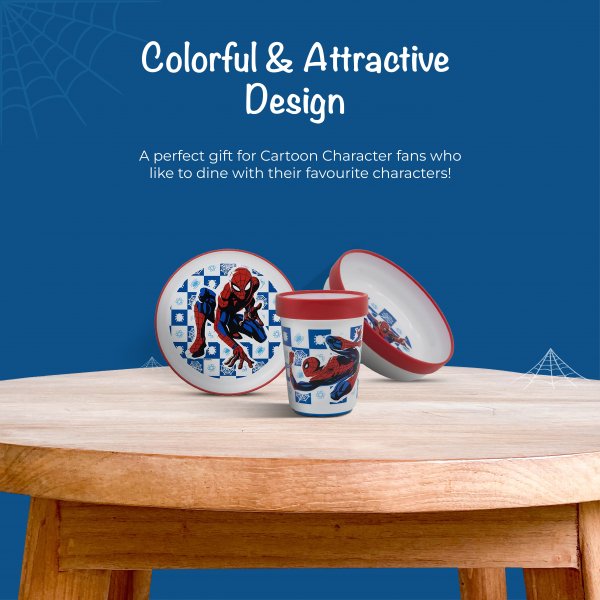 Spiderman 5pcs Premium Micro Dinner Set - Image 3