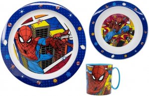 Spiderman 3Pcs Micro Dinner Set