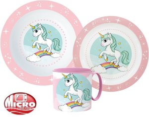 Unicorn 3Pcs Micro Dinner Set