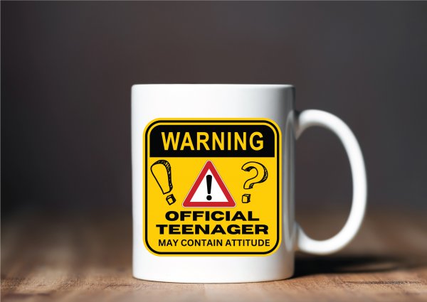 Warning Official Teenager May Contain Attitude - Cup Mug - Image 2